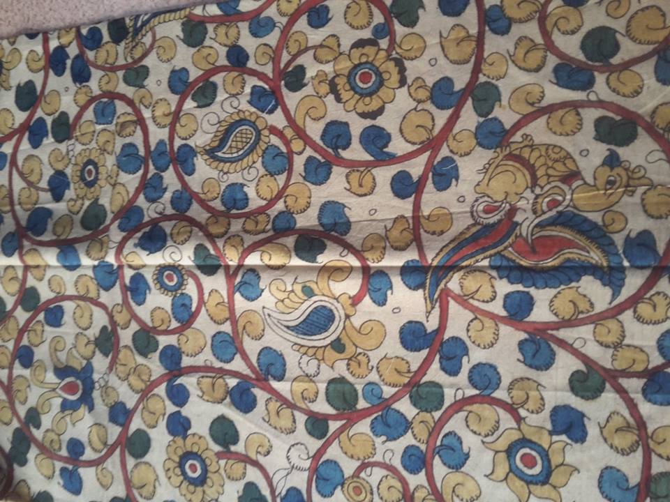 PURE PEN KALAMKARI FABRIC.