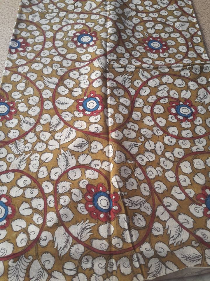 PURE PEN KALAMKARI FABRIC.