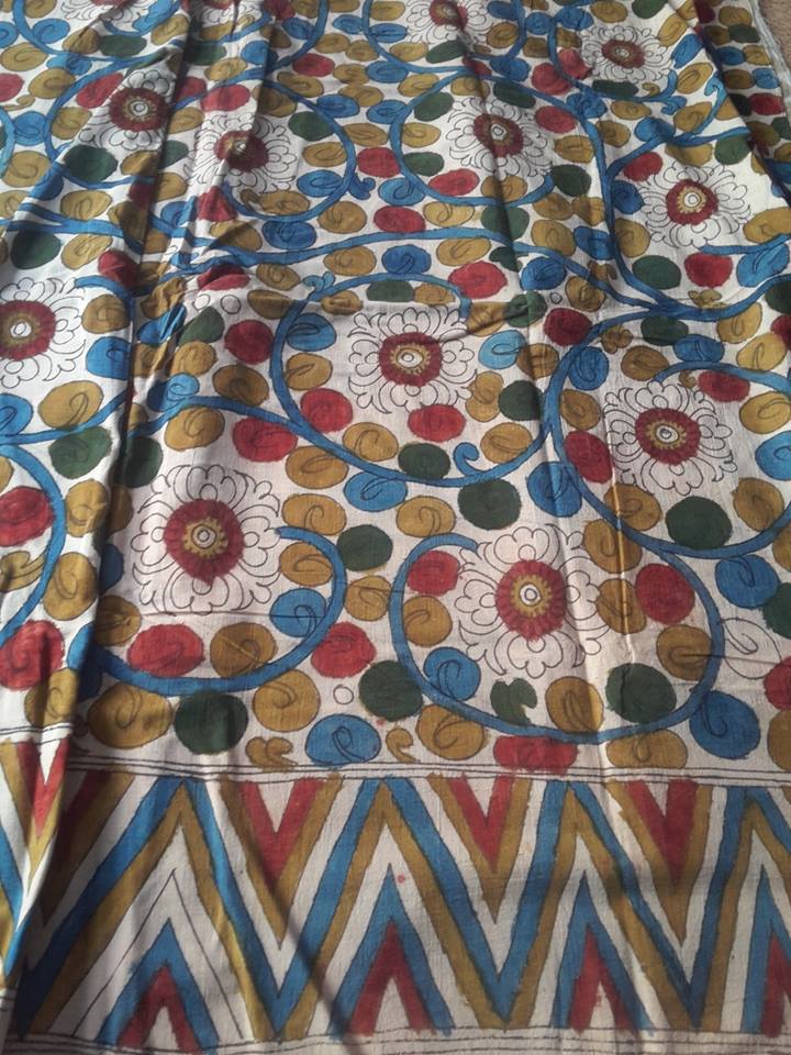 PURE PEN KALAMKARI FABRIC.