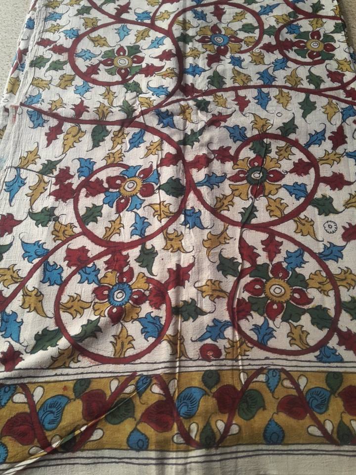 PURE PEN KALAMKARI FABRIC.