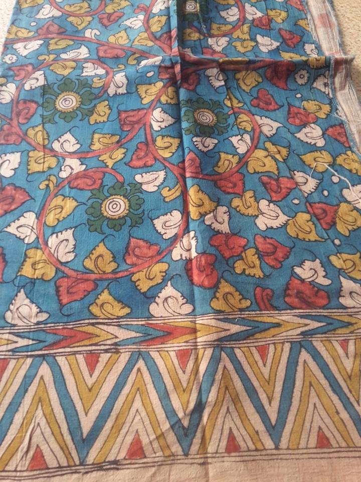 PURE PEN KALAMKARI FABRIC.