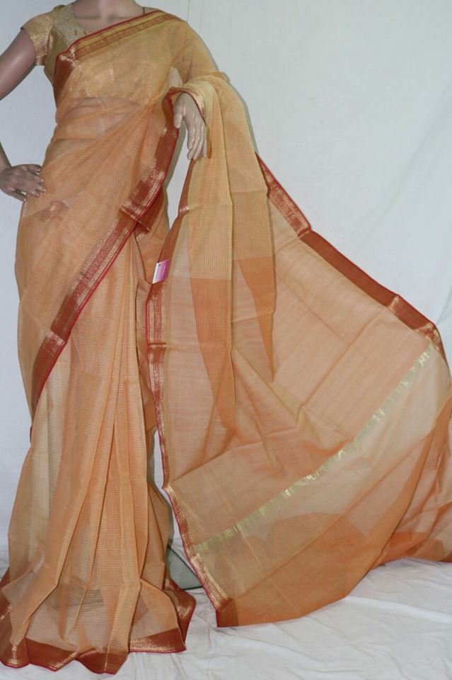 LIGHT COLOR COTTON KOTA DORIA SAREE.