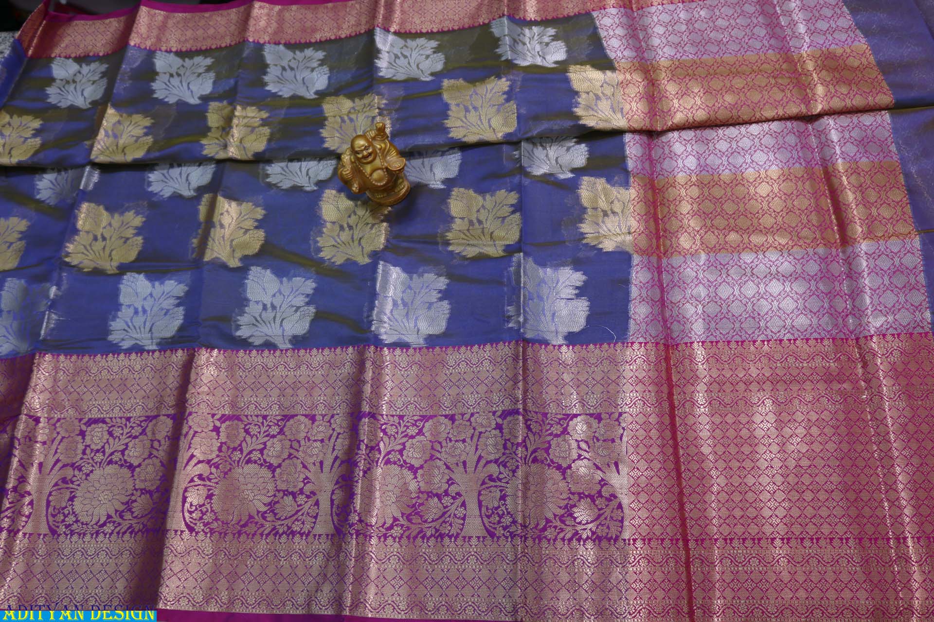 BLUE COLOR BANARASI FANCY PATTU SAREE.