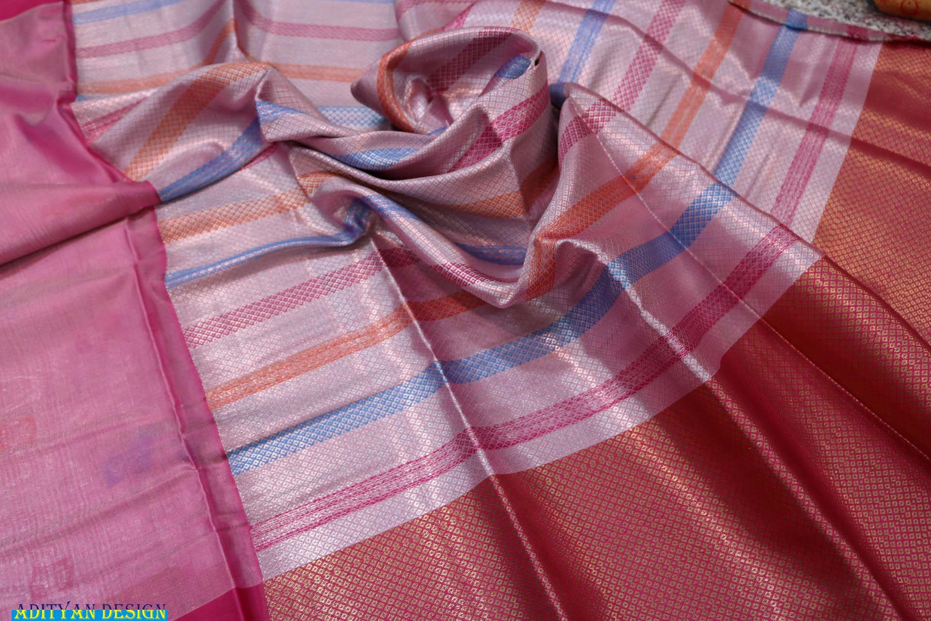 SILVER COLOR KANCHI FANCY PATTU SAREE.