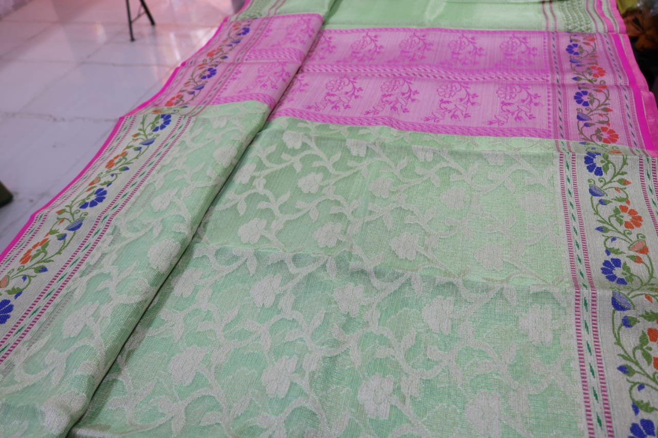 TISSUE KOTA  FANCY SAREE.