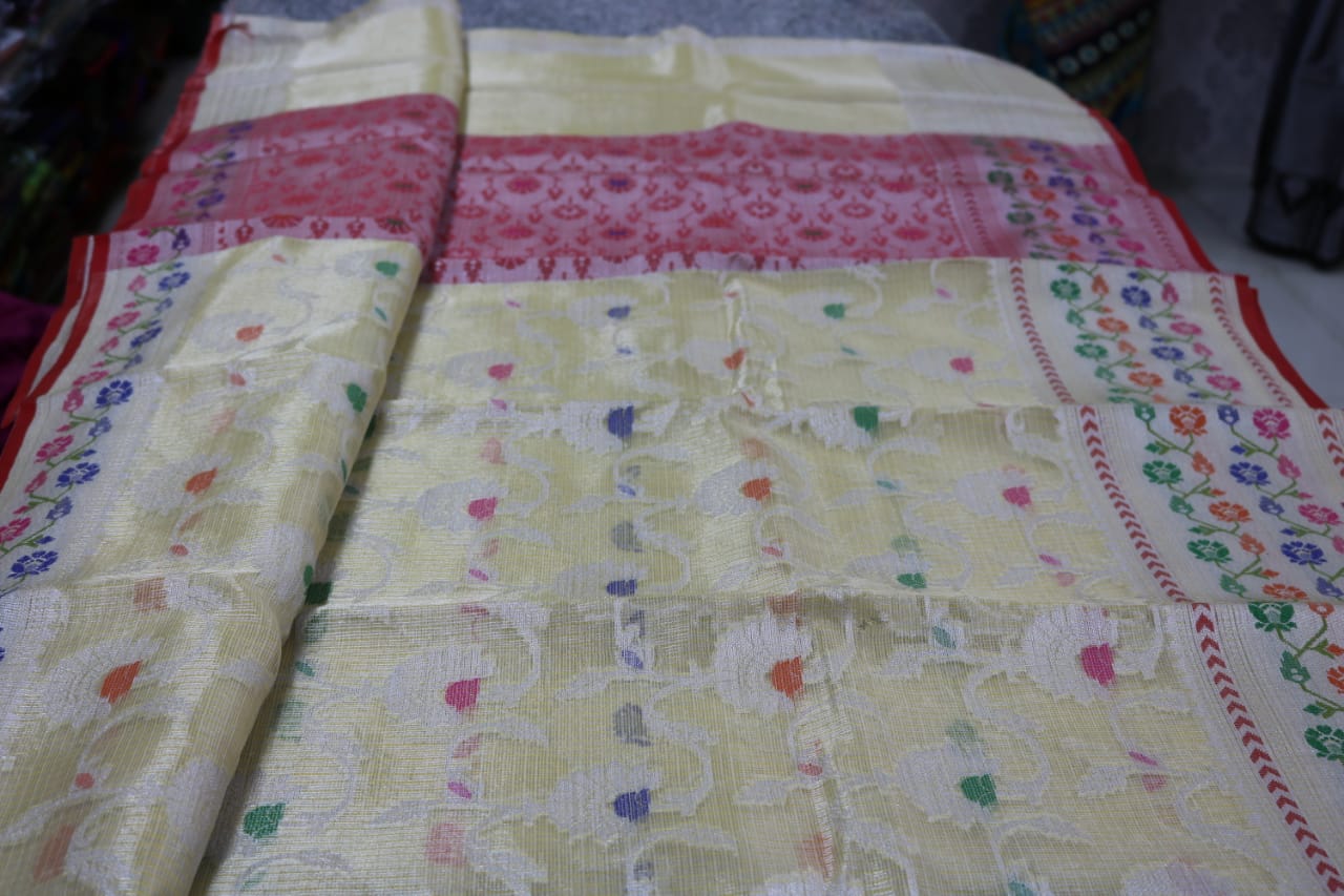 TISSUE KOTA  FANCY SAREE.