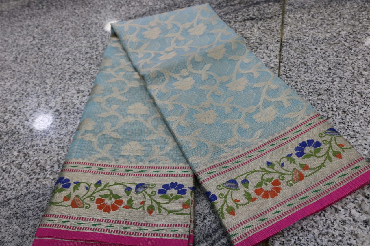 TISSUE KOTA  FANCY SAREE.