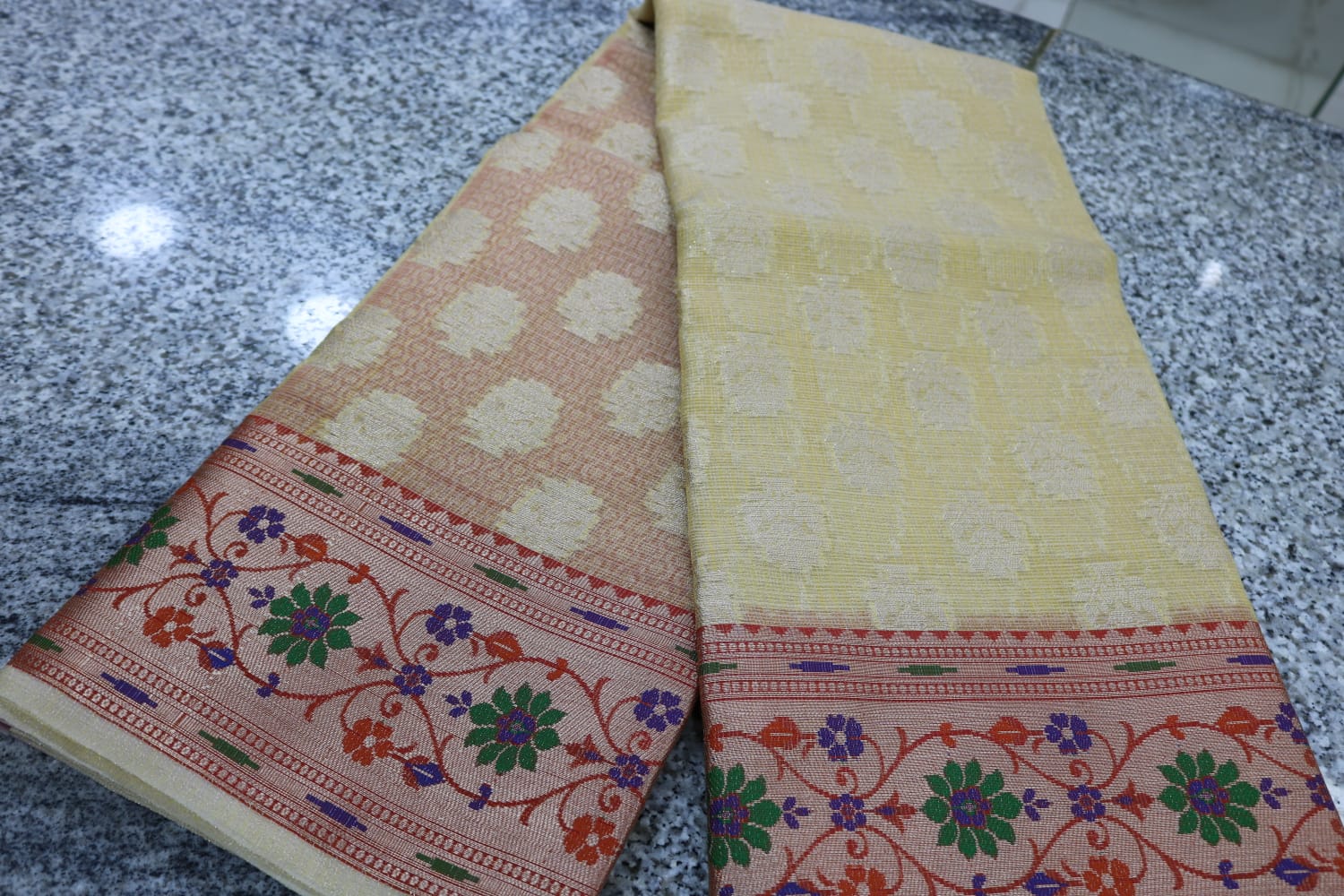 TISSUE KOTA  FANCY SAREE.