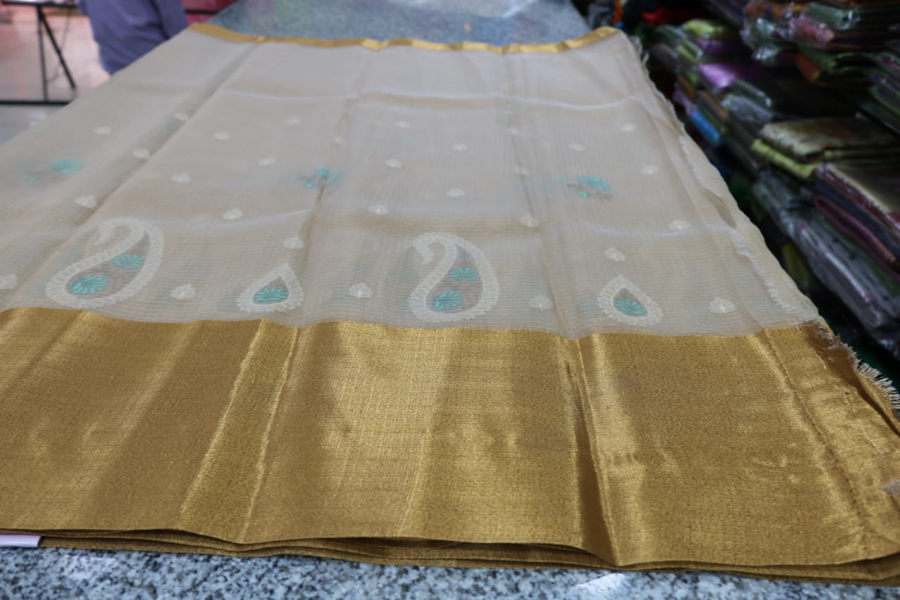   TISSUE KOTA  FANCY SAREE.