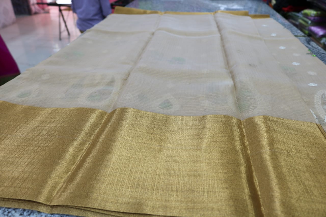 TISSUE KOTA  FANCY SAREE.
