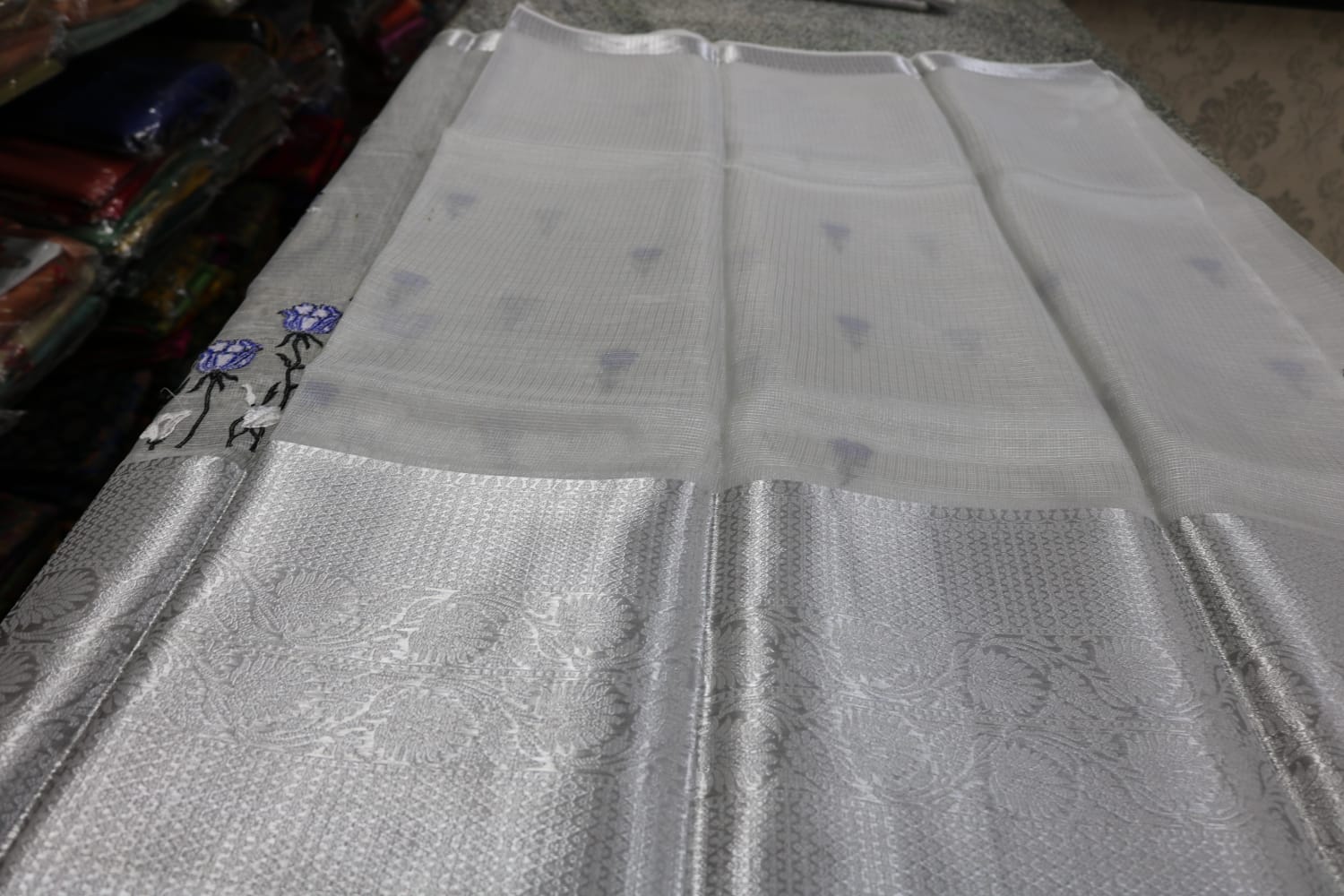 TISSUE KOTA  FANCY SAREE.