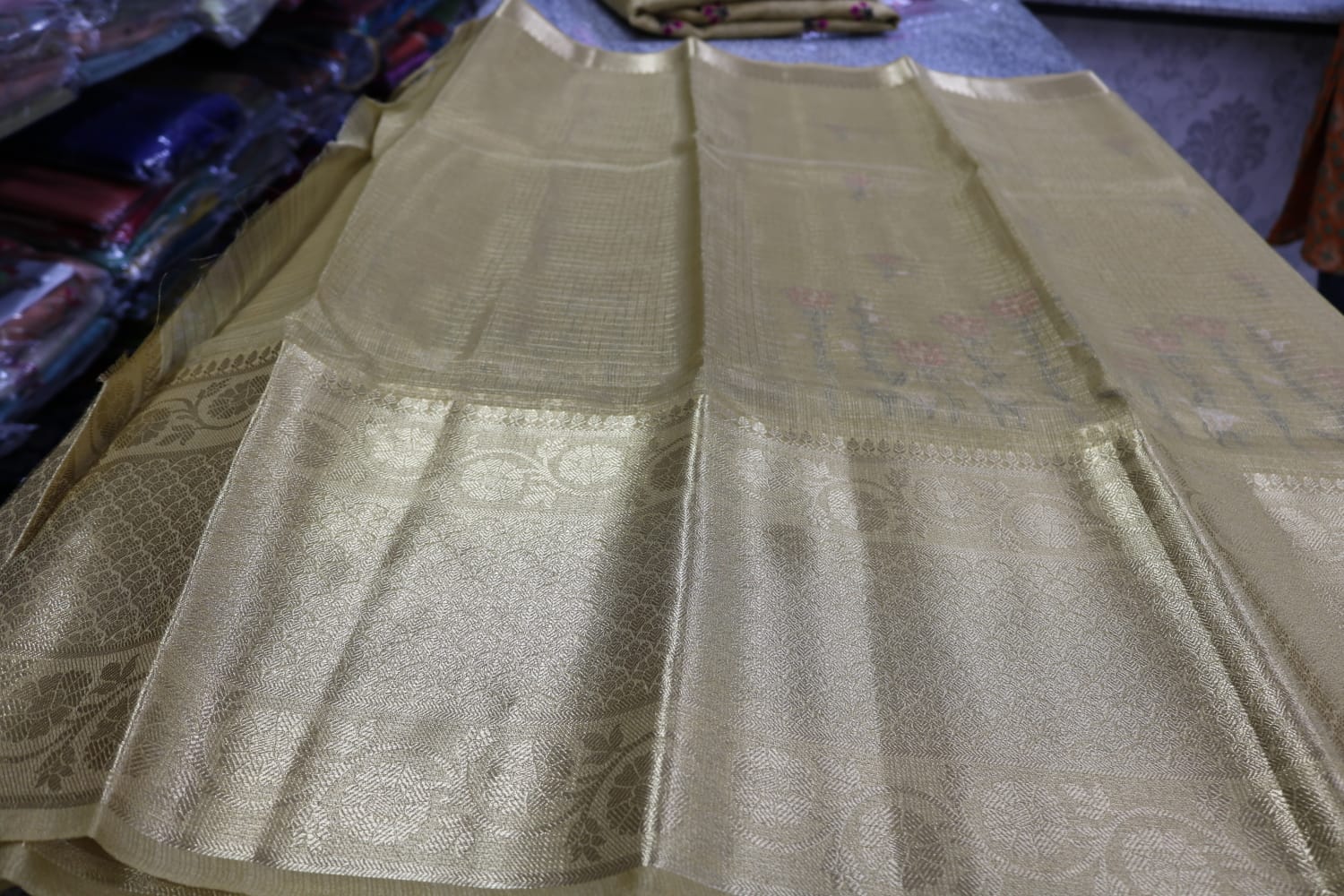 TISSUE KOTA  FANCY SAREE.