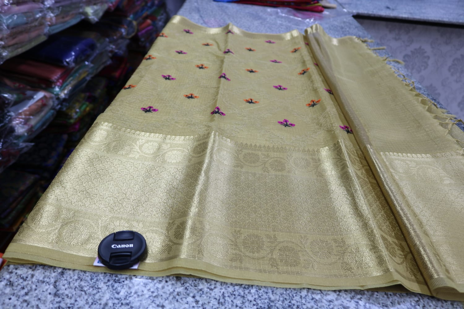  TISSUE KOTA  FANCY SAREE.