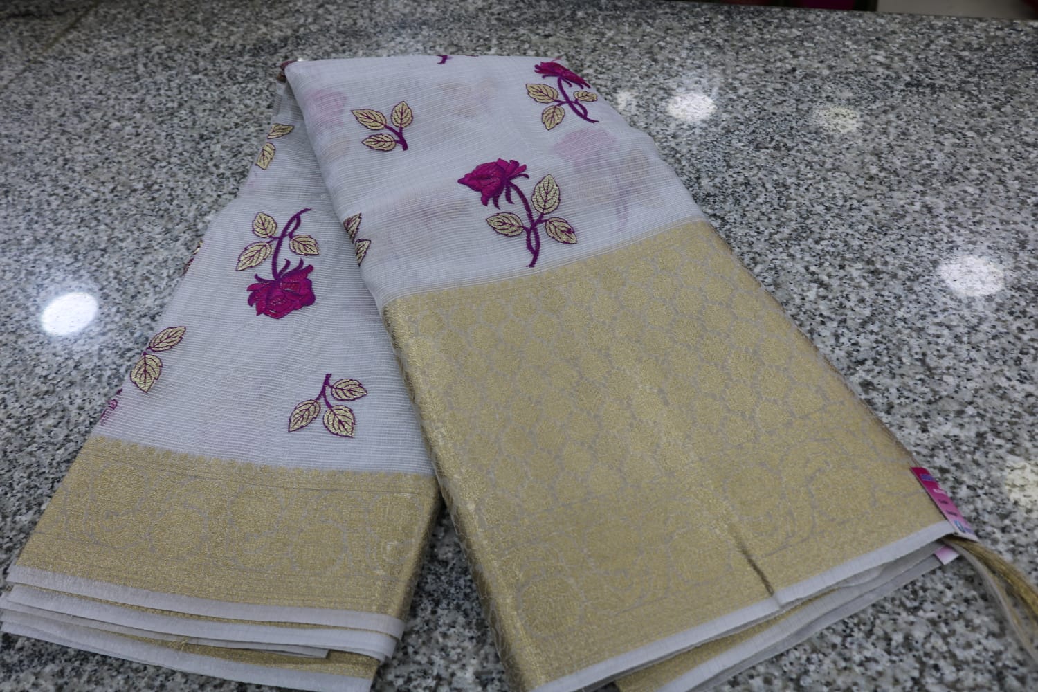  TISSUE KOTA  FANCY SAREE.