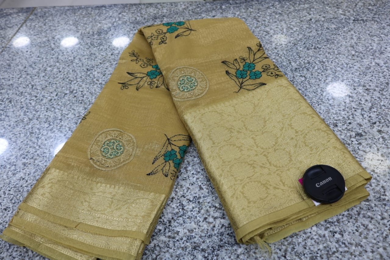   TISSUE KOTA  FANCY SAREE.