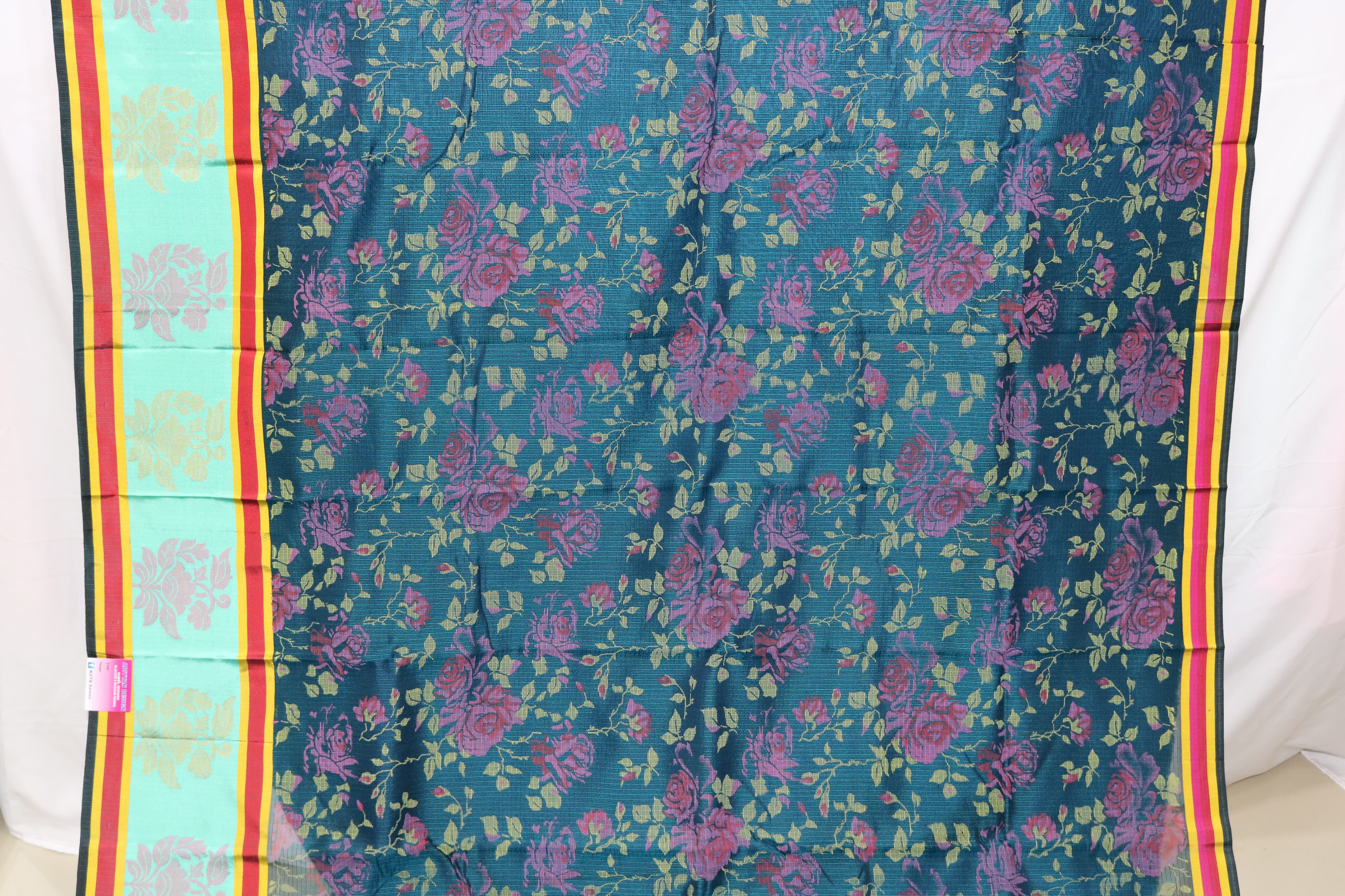 4 inches jari border silk kota with pinte