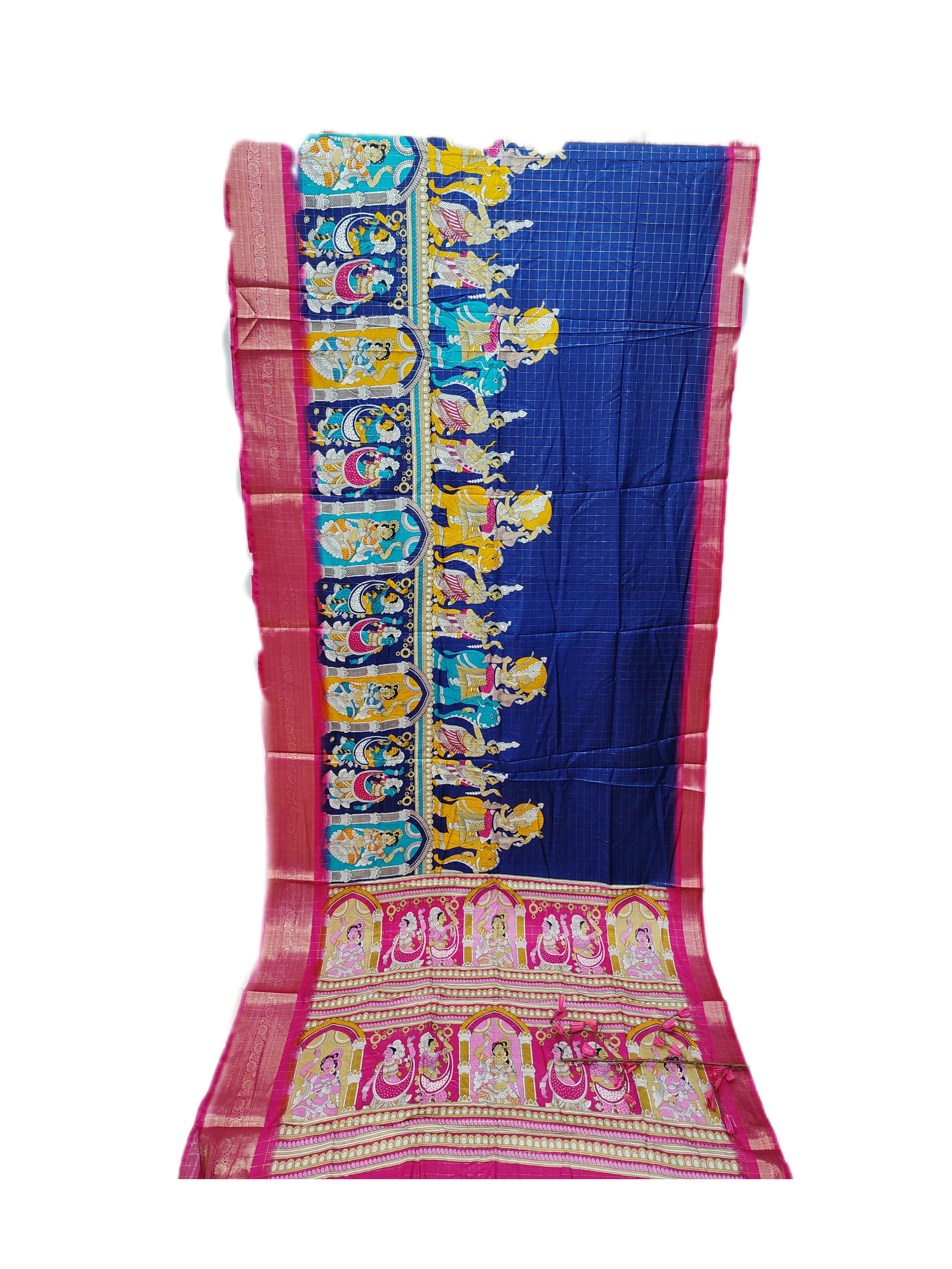 pure silk kalamkari printeed saree